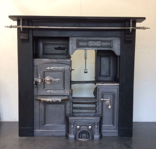 victorian cooking range with slate surround