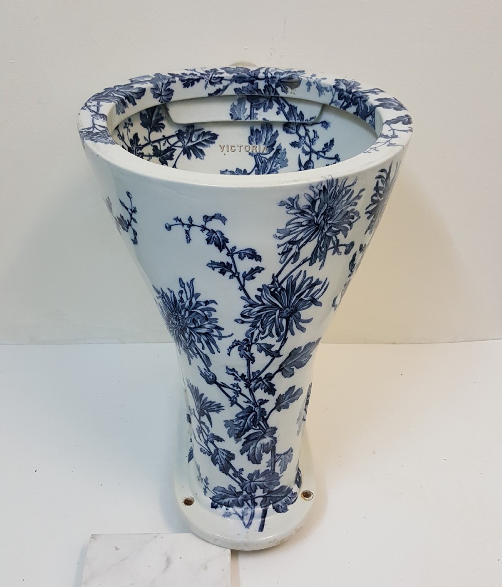 sa028 victorian decorative blue toilet