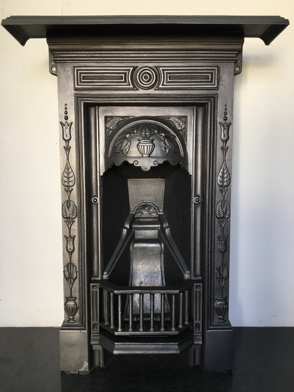 victorian cast iron small bedroom fireplace