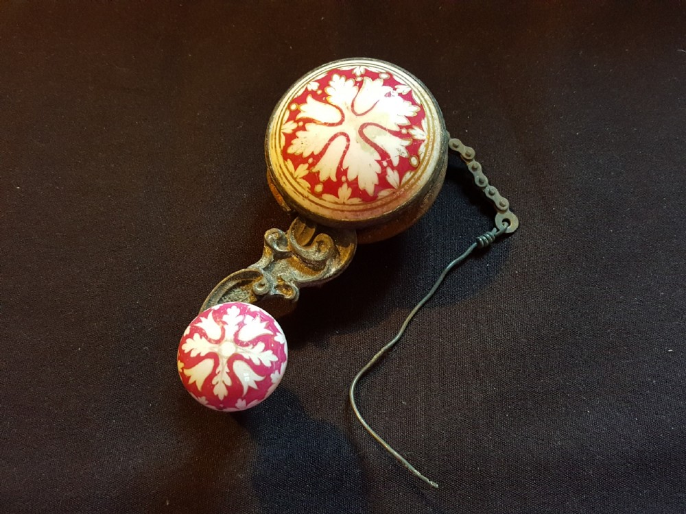 ornate french porcelain bell ringer