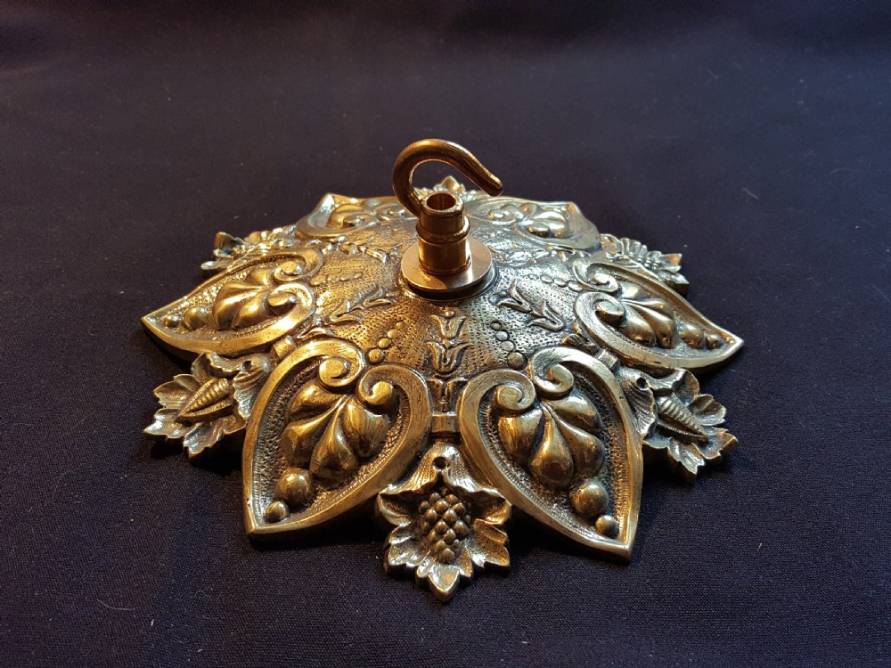 victorian cast brass ceiling rose