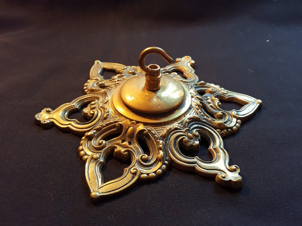 victorian cast brass ceiling rose