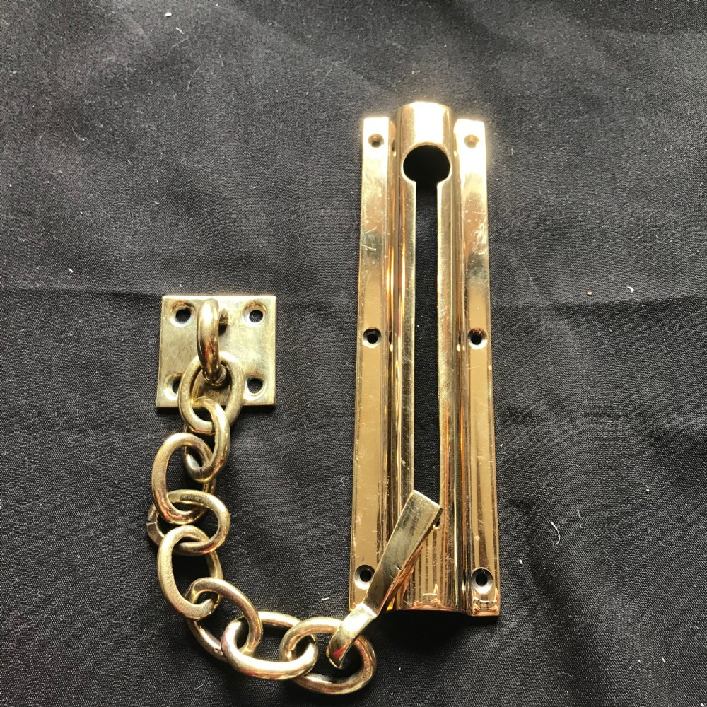 victorian brass night door chain