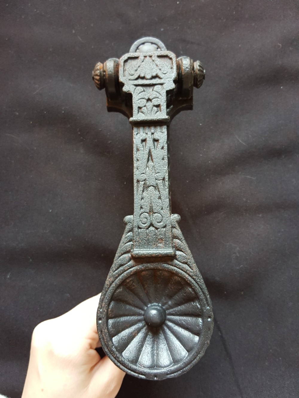 black cast iron victorian door knocker