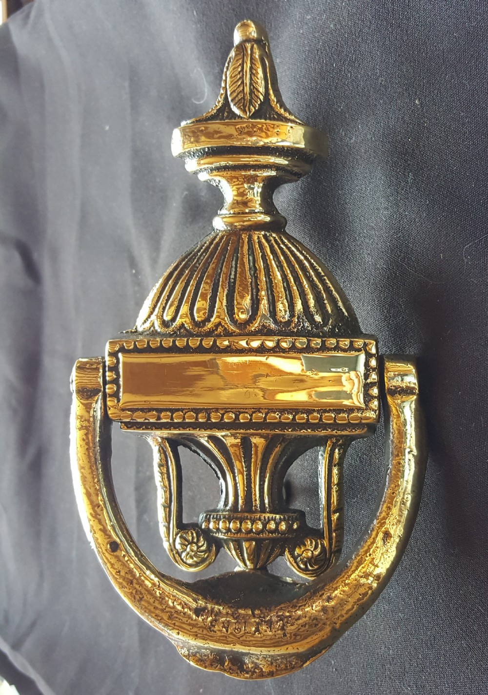 victorian brass urn door knocker