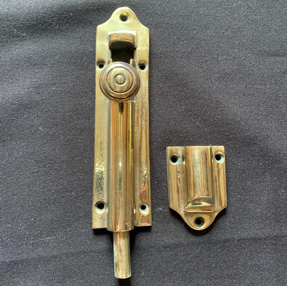 one brass georgian door bolt