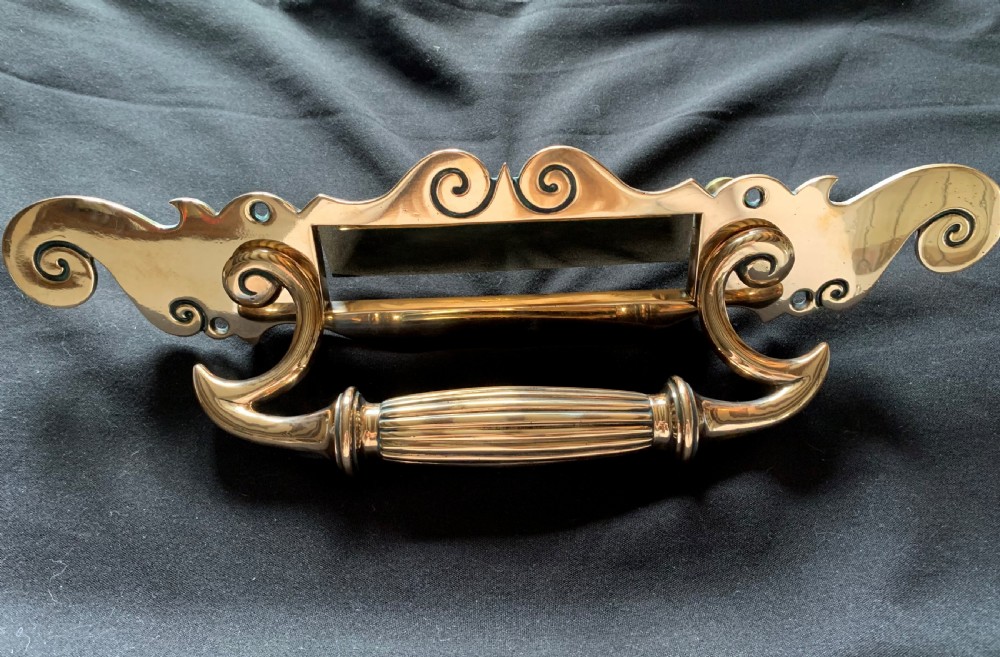 one rare bronze victorian letter box pull handle
