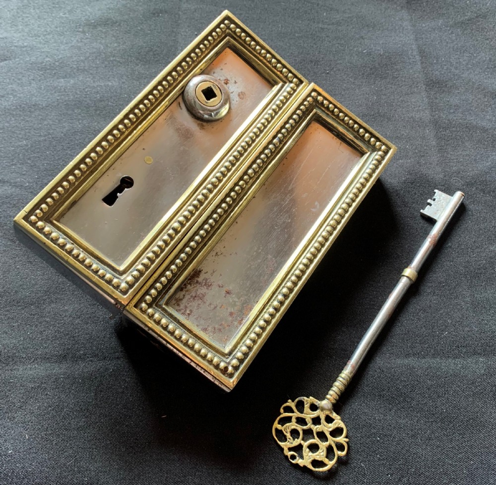 one brass polished steel french victorian lock key