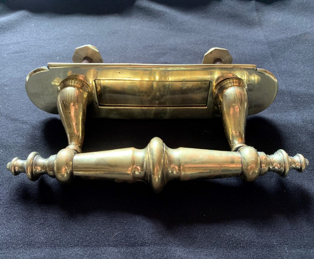 one brass victorian letter box pull handle