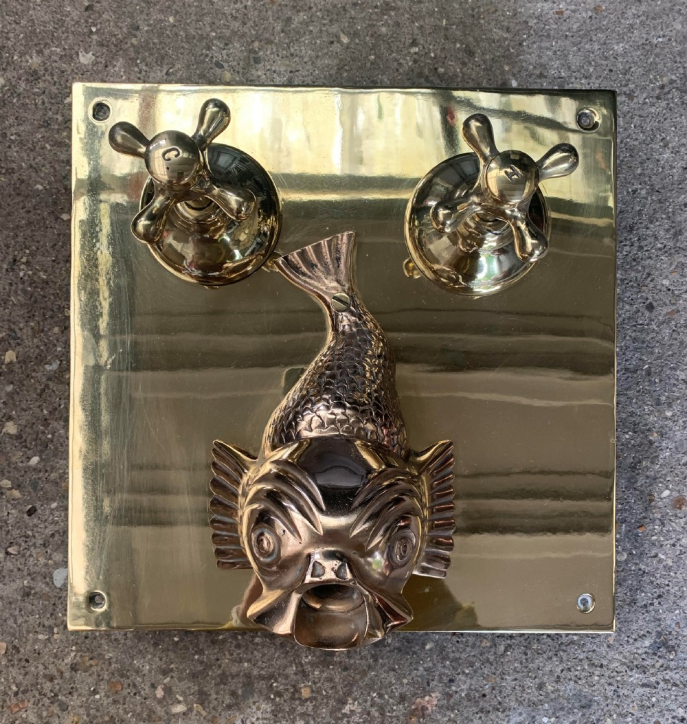 one brass bronze victorian fish mixer taps