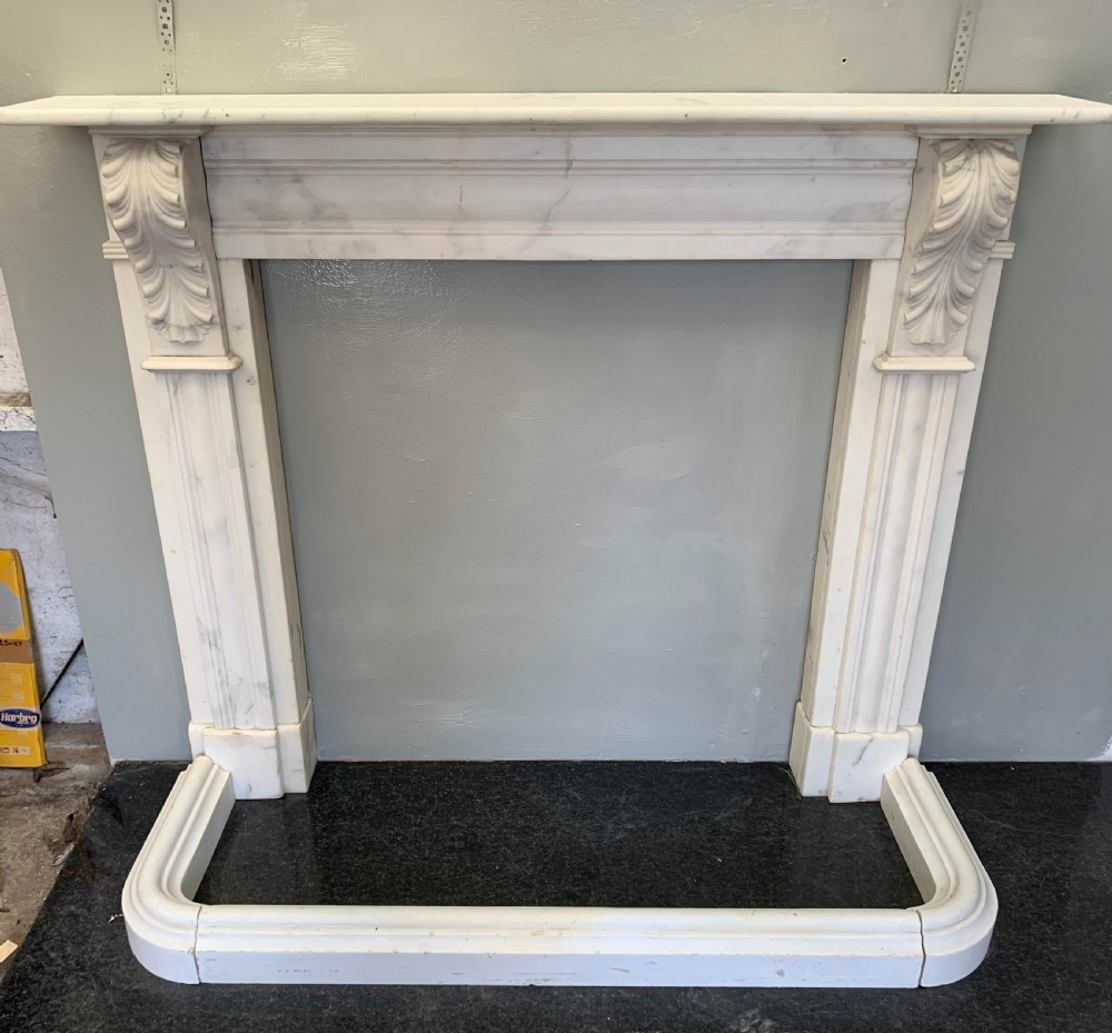 georgian statuary white marble fireplace surround