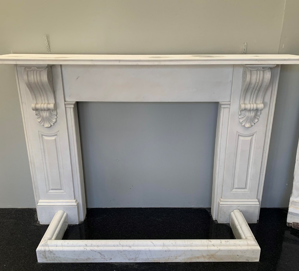 sa146 corbels victorian white statuary carved marble surround