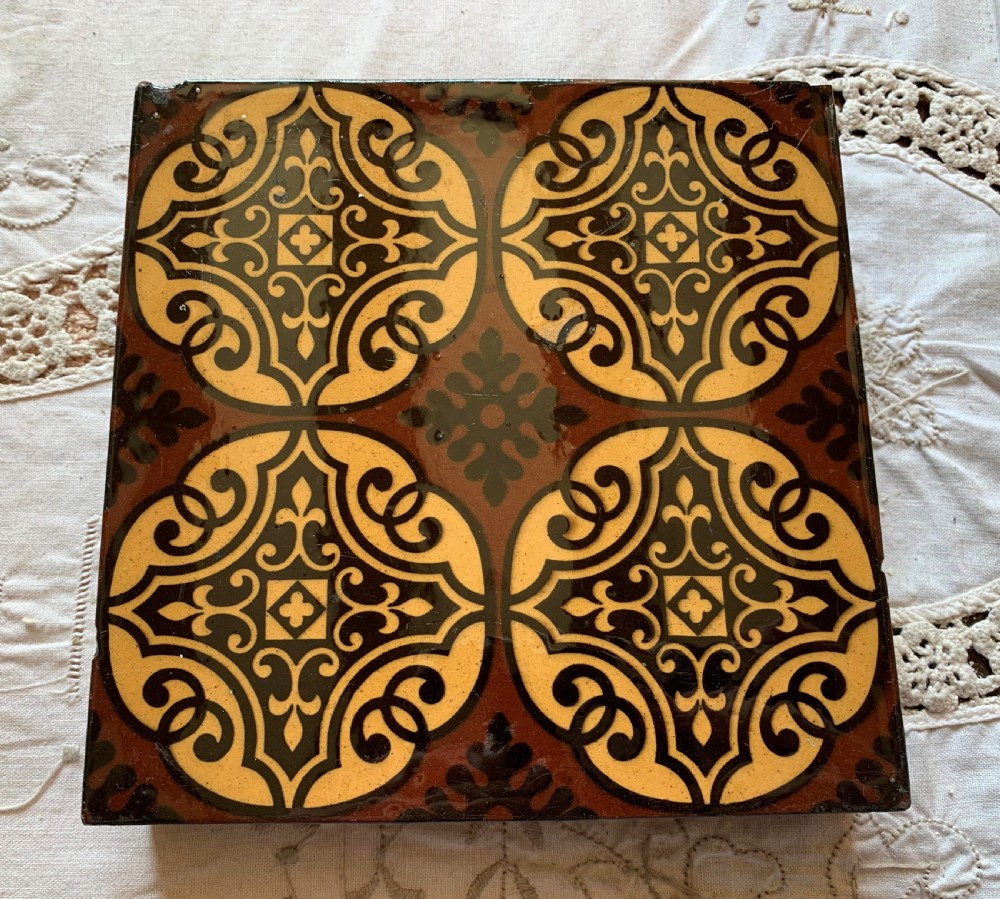 one minton co stoke upon trent victorian encaustic tile