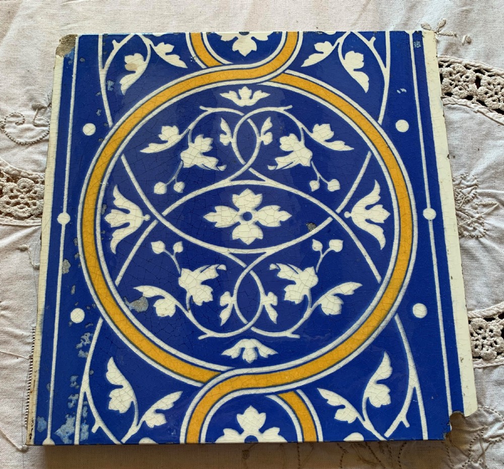 one minton stoke on trent geometric victorian encaustic tile