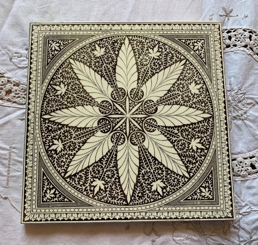 one geometric ceramic victorian encaustic tile