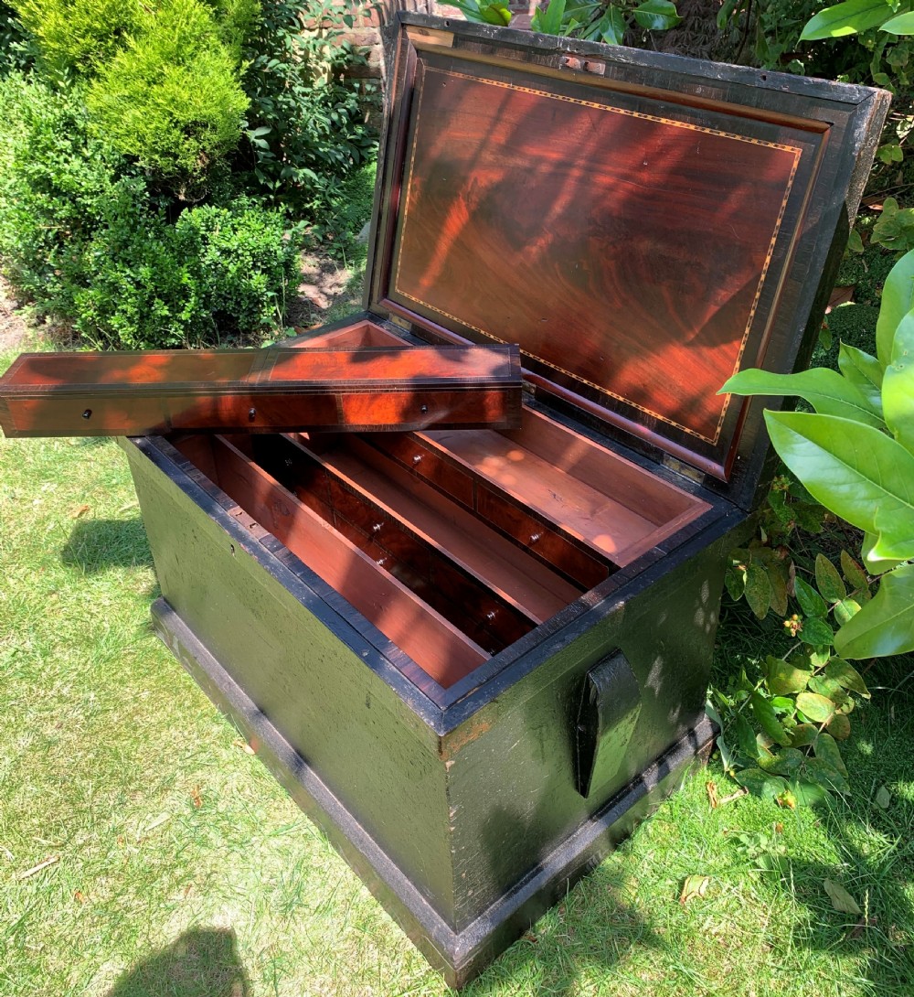 victorian carpenters cabinet makers tool chest in need of some tlc