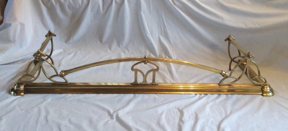 sa020 art nouveau brass fireplace fender